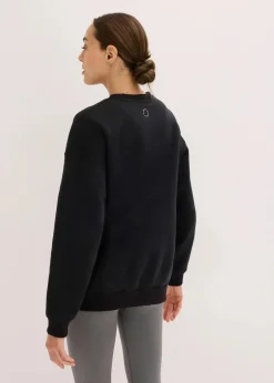 bonprix Bekleidung·Sweat|Bekleidung·Blusen & Tuniken^Thermo Oversized Funktions-Sweatshirt, schnelltrocknend schwarz bedruckt