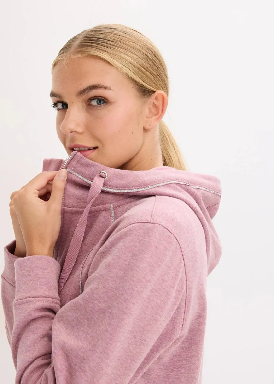 bonprix Bekleidung·Sweat|Bekleidung·Hosen^Thermo Sportjacke, schnelltrocknend rosa meliert