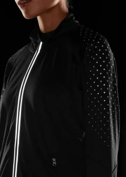 bonprix Outdoorbekleidung|Thermobekleidung^Thermo Sportjacke mit reflektierendem Druck schwarz gepunktet