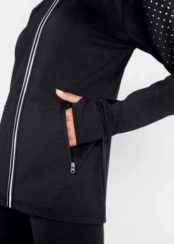 bonprix Outdoorbekleidung|Thermobekleidung^Thermo Sportjacke mit reflektierendem Druck schwarz gepunktet