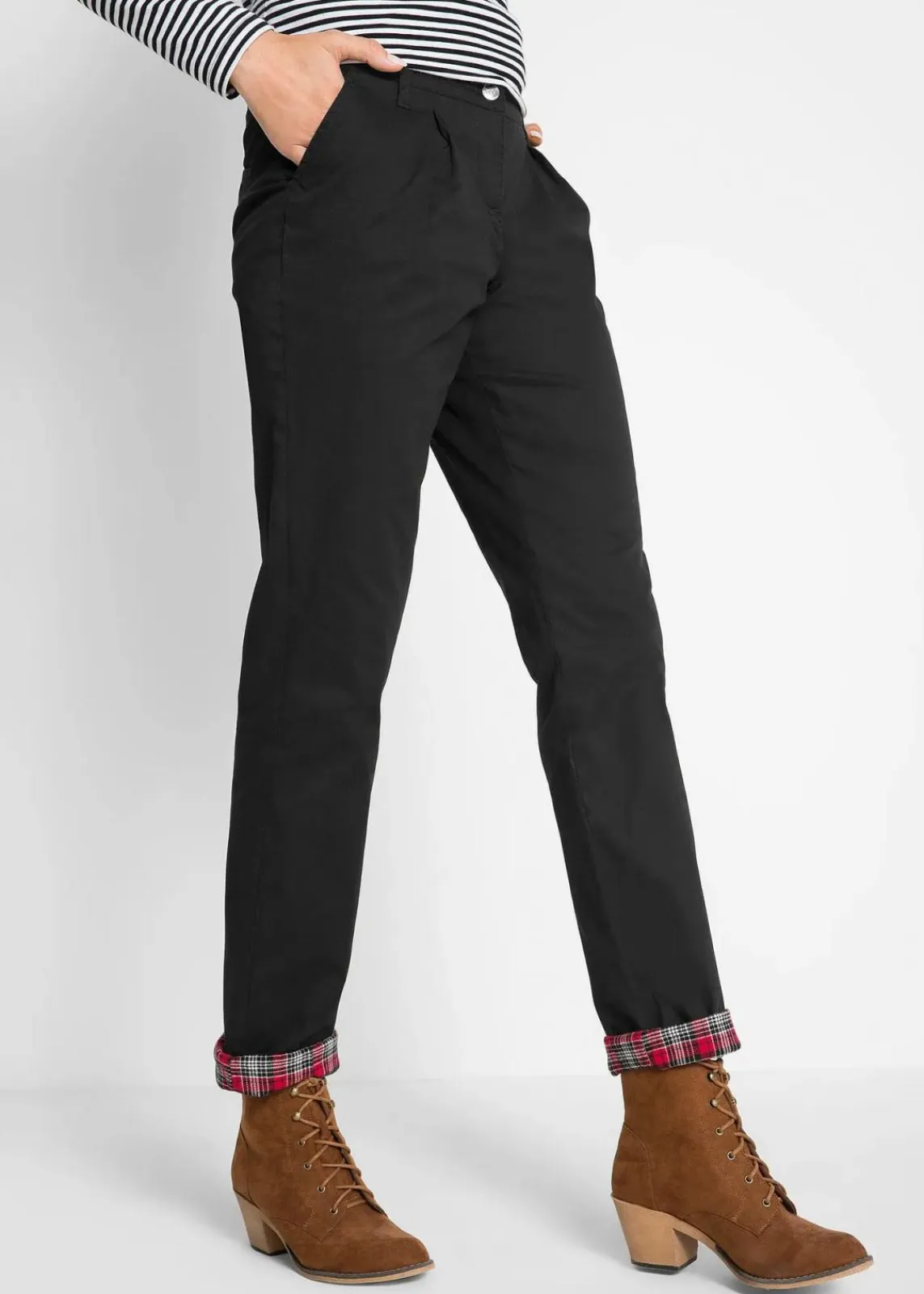 bonprix Bekleidung·Kleider|Thermobekleidung^Thermo-Chinohose schwarz