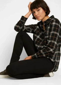 bonprix Bekleidung·Shirts & Tops|Kurzgrößen^Thermo-Jeggings Mid Waist schwarz