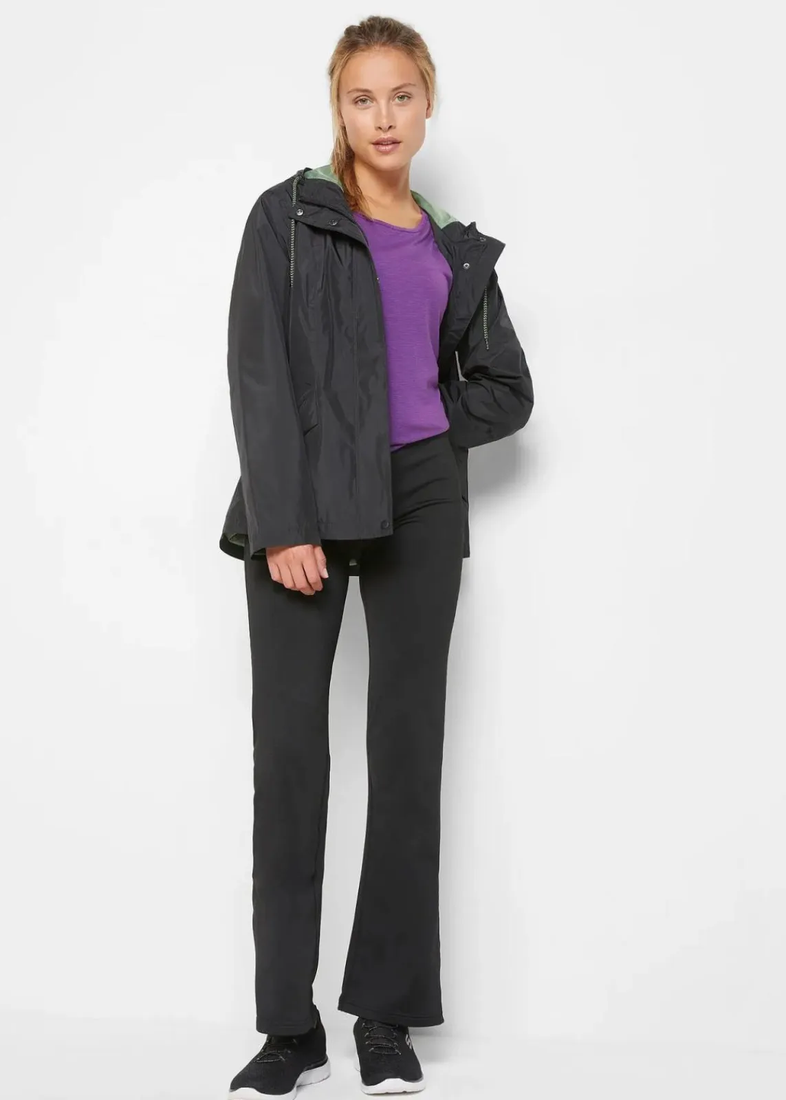bonprix Bekleidung·Sweat|Bekleidung·Kleider^Thermo-Leggings, ausgestellt schwarz