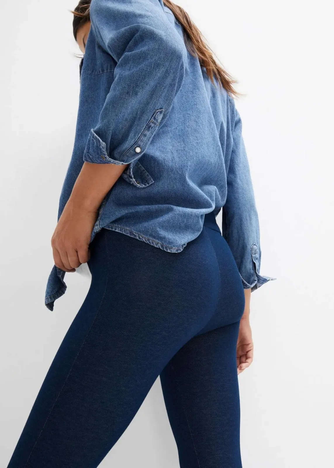 bonprix Bekleidung·Blazer^Thermo-Leggings für die Schwangerschaft in Jeansoptik blau