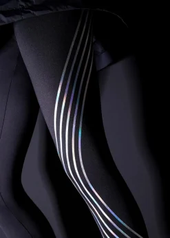 bonprix Bekleidung·Sweat|Bekleidung·Kleider^Thermo-Leggings mit reflektierenden Details, knöchelfrei schwarz