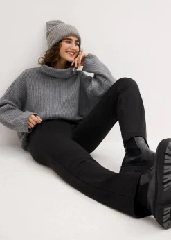 bonprix Bekleidung·Kleider|Hosen^Thermo-Leggings mit Reißverschlusstaschen schwarz