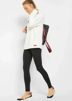 bonprix Bekleidung·Sweat|Bekleidung·Kleider^Thermo-Leggings mit Tasche, knöchelfrei schwarz