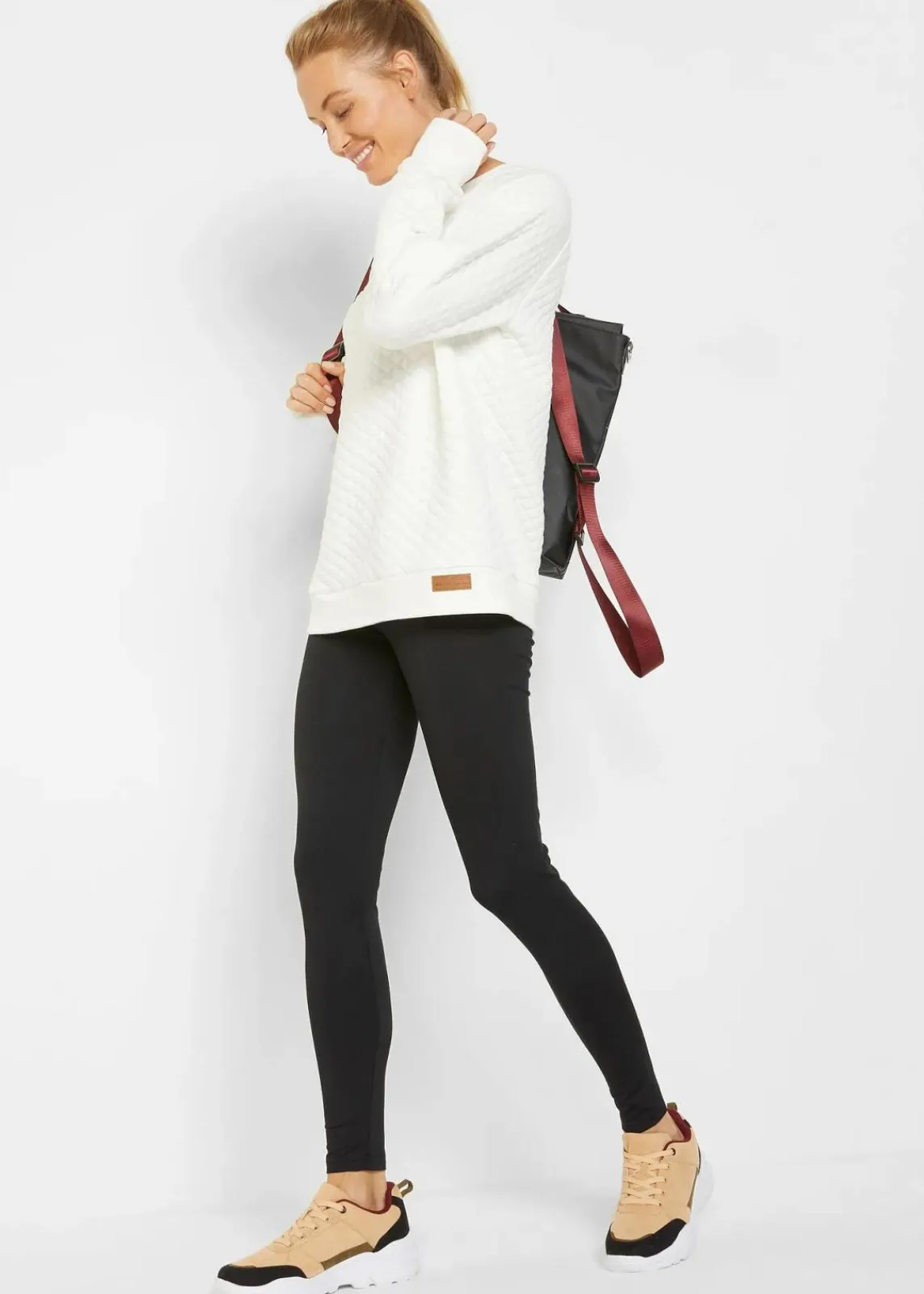 bonprix Bekleidung·Sweat|Bekleidung·Kleider^Thermo-Leggings mit Tasche, knöchelfrei schwarz