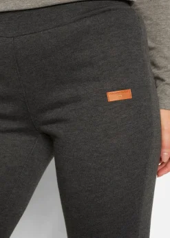 bonprix Hosen|Bekleidung·Kleider^Thermo-Leggings mit Teddyfutter anthrazit meliert
