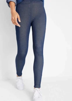 bonprix Bekleidung·Kleider|Thermobekleidung^Thermo-Leggins in Jeansoptik blau