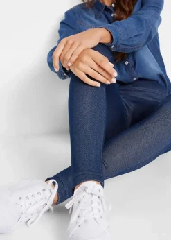 bonprix Bekleidung·Kleider|Thermobekleidung^Thermo-Leggins in Jeansoptik blau