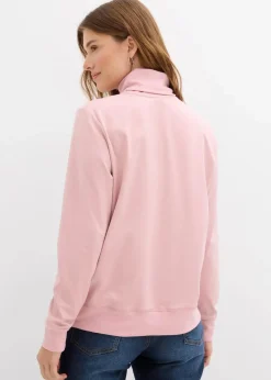 bonprix Bekleidung·Röcke|Bekleidung·Sweat^Thermoshirt mit Rollkragen aschrosa