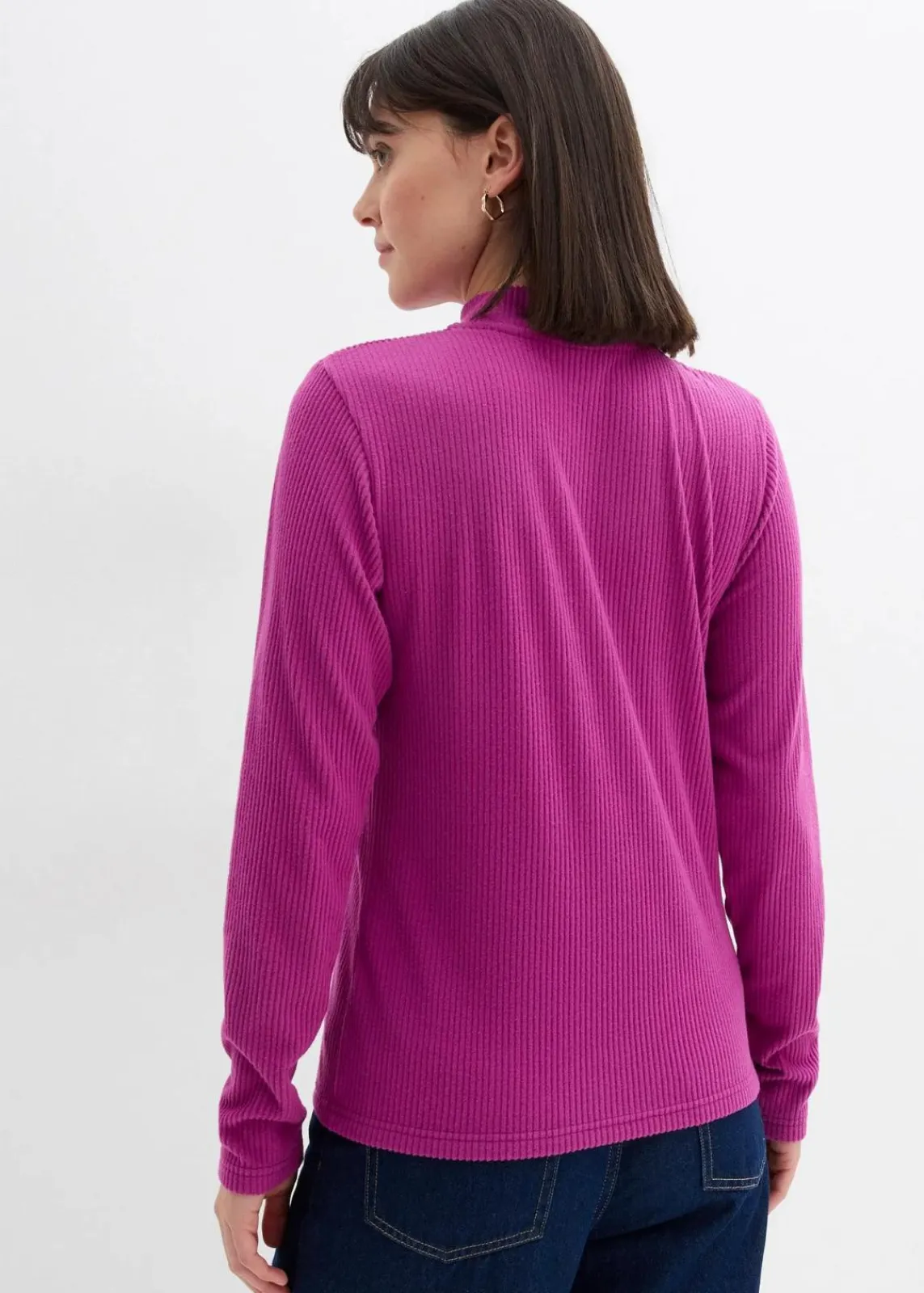 bonprix Outdoorbekleidung|Thermobekleidung^Thermoshirt mit Stehkragen dunkelfuchsia