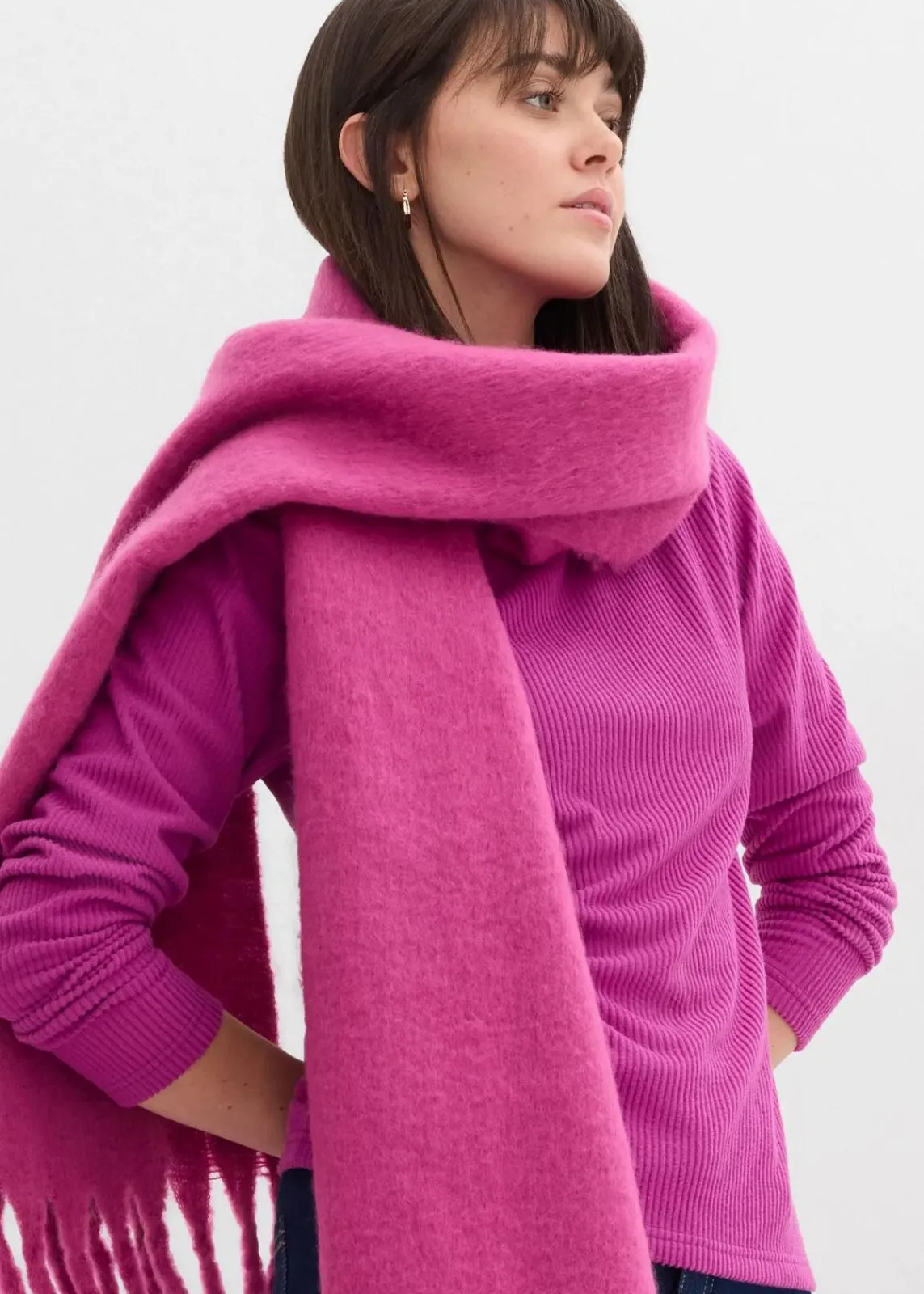 bonprix Outdoorbekleidung|Thermobekleidung^Thermoshirt mit Stehkragen dunkelfuchsia