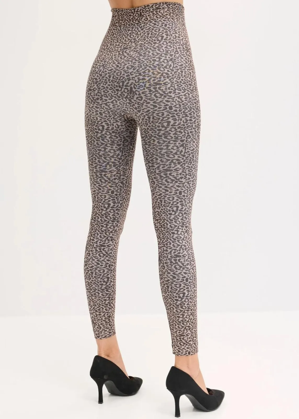 bonprix Bekleidung·Kleider|Thermounterwäsche^Thermo-Strumpfleggings braun/schwarz leo bedruckt