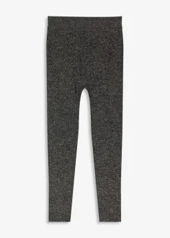 bonprix Bekleidung·Kleider|Thermounterwäsche^Thermo-Strumpfleggings aus Glitzergarn schwarz/silber