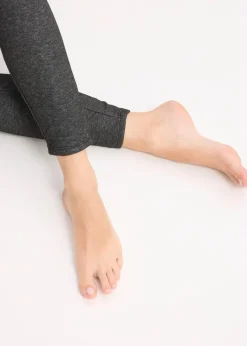 bonprix Hosen|Bekleidung·Kleider^Thermo-Strumpfleggings in Jeansoptik schwarz meliert