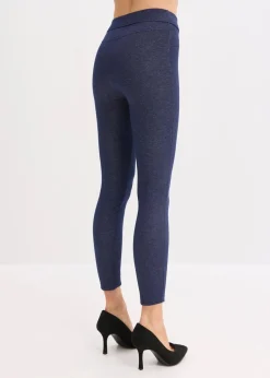 bonprix Bekleidung·Kleider|Hosen^Thermo-Strumpfleggings in Jeansoptik blau meliert