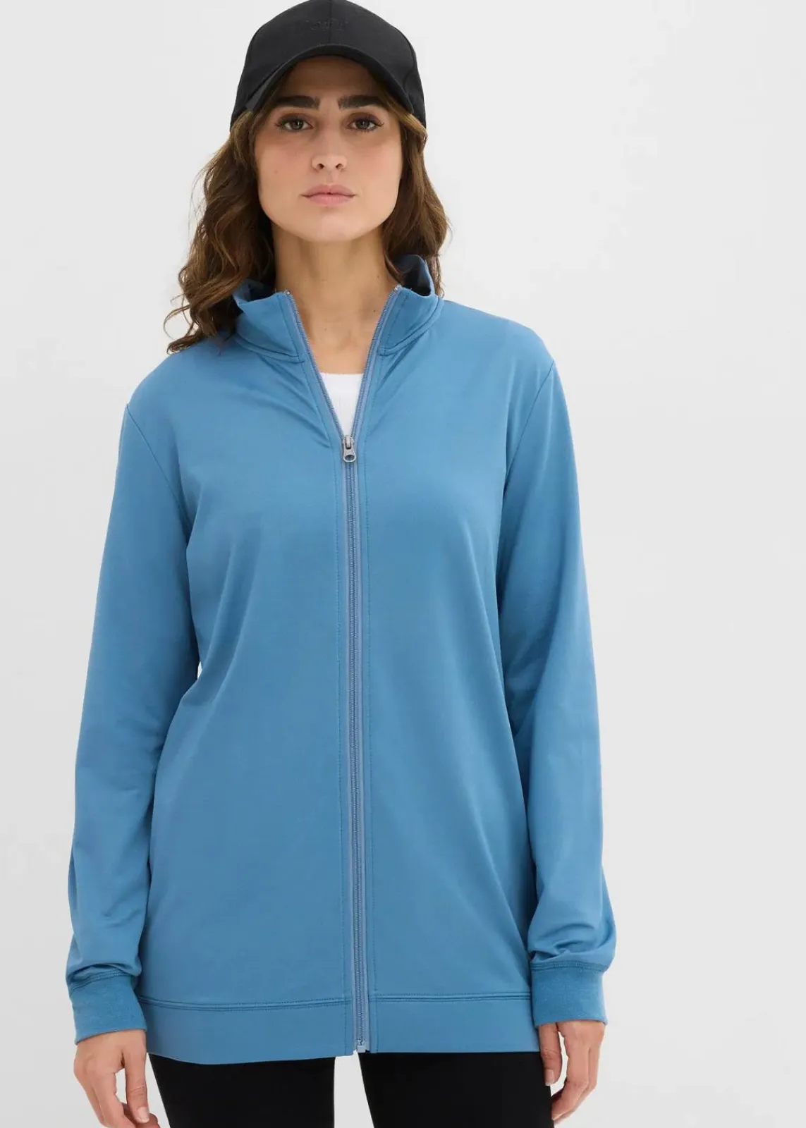 bonprix Bekleidung·Röcke|Bekleidung·Blusen & Tuniken^Thermo-Sweatjacke wellenblau