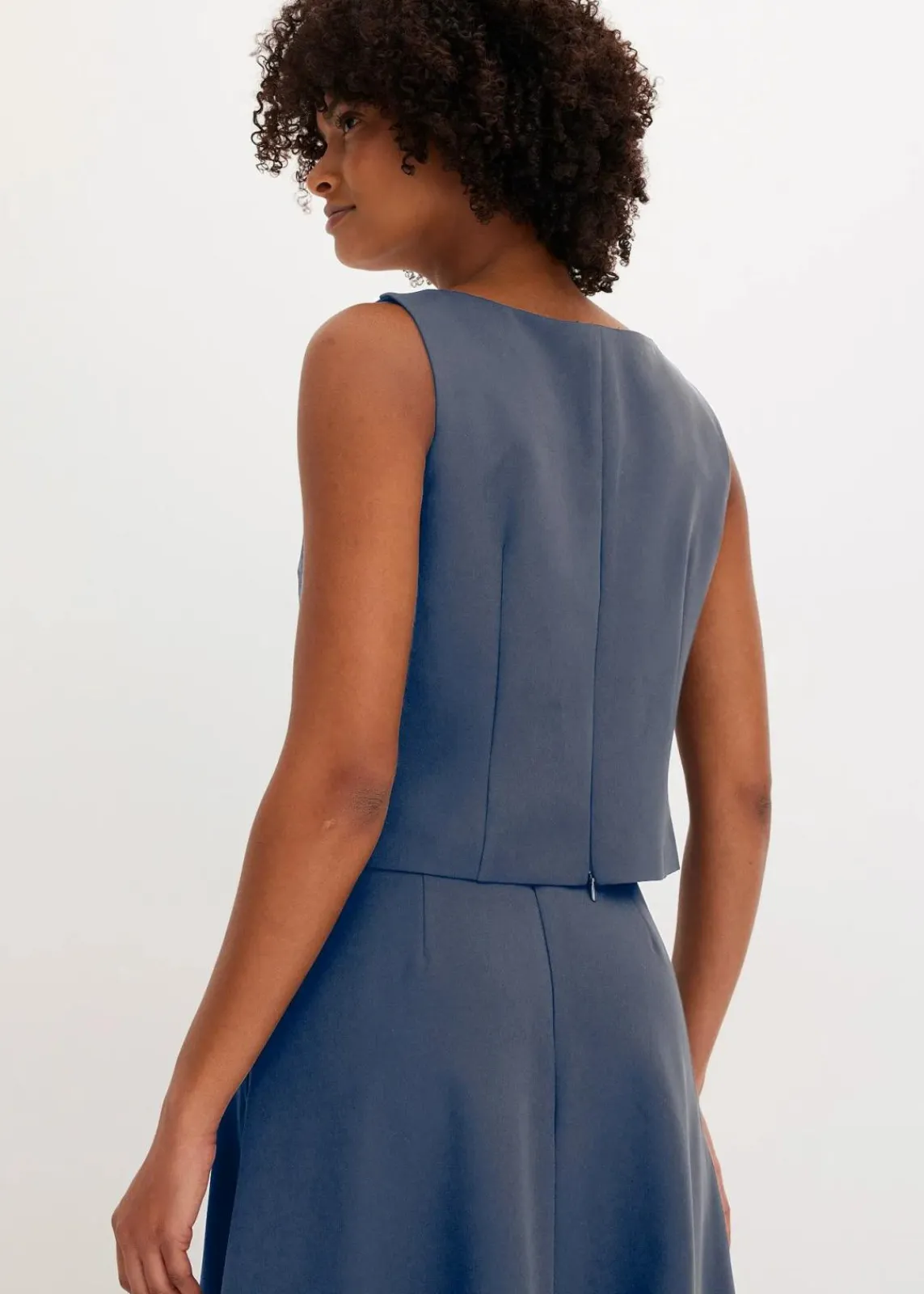 bonprix Bekleidung·Jacken & Mäntel|Blusen & Tuniken^Top nachtblau/kieselbeige