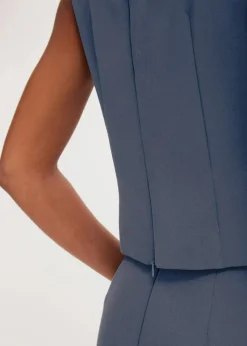 bonprix Bekleidung·Jacken & Mäntel|Blusen & Tuniken^Top nachtblau/kieselbeige