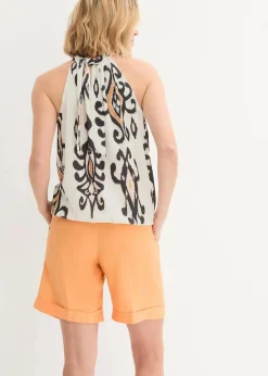 bonprix Zweiteiler & Sets|Shirts & Tops^Top natur/schwarz/sonnenbraun/latte macchiato bedruckt