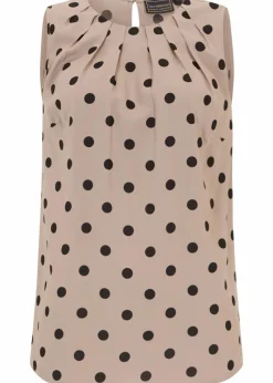 bonprix Shirts & Tops|Blusen & Tuniken^Top aus fließender Viskose taupe/schwarz