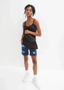 bonprix Shirts & Tops^Top aus fließender Viskose schwarz