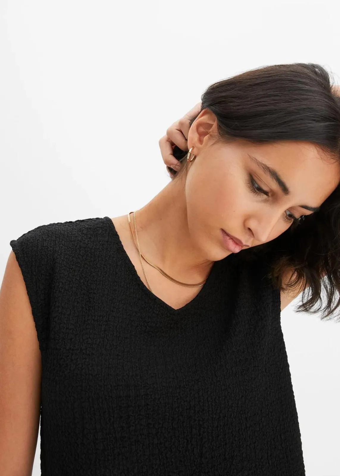 bonprix Shirts & Tops^Top aus leichtem Crêpe schwarz