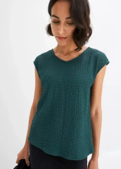 bonprix Shirts & Tops^Top aus leichtem Crêpe mattgrün