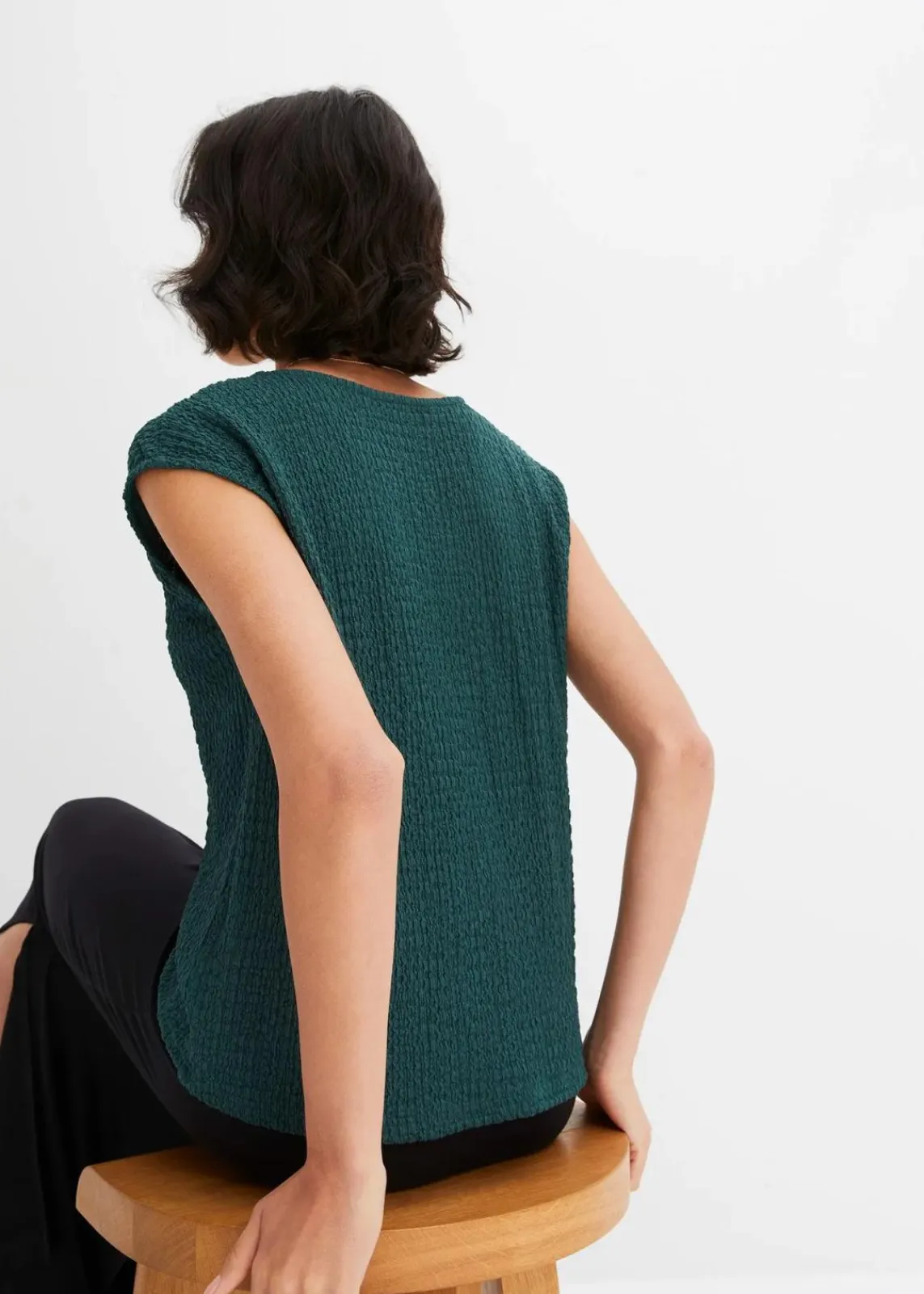bonprix Shirts & Tops^Top aus leichtem Crêpe mattgrün
