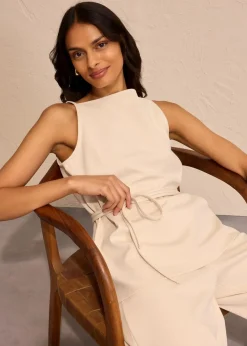 bonprix Shirts & Tops|Zweiteiler & Sets^Top aus Piqué kieselbeige