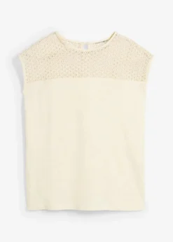 bonprix Shirts & Tops|Premium^Top aus reinem Leinen wollweiß