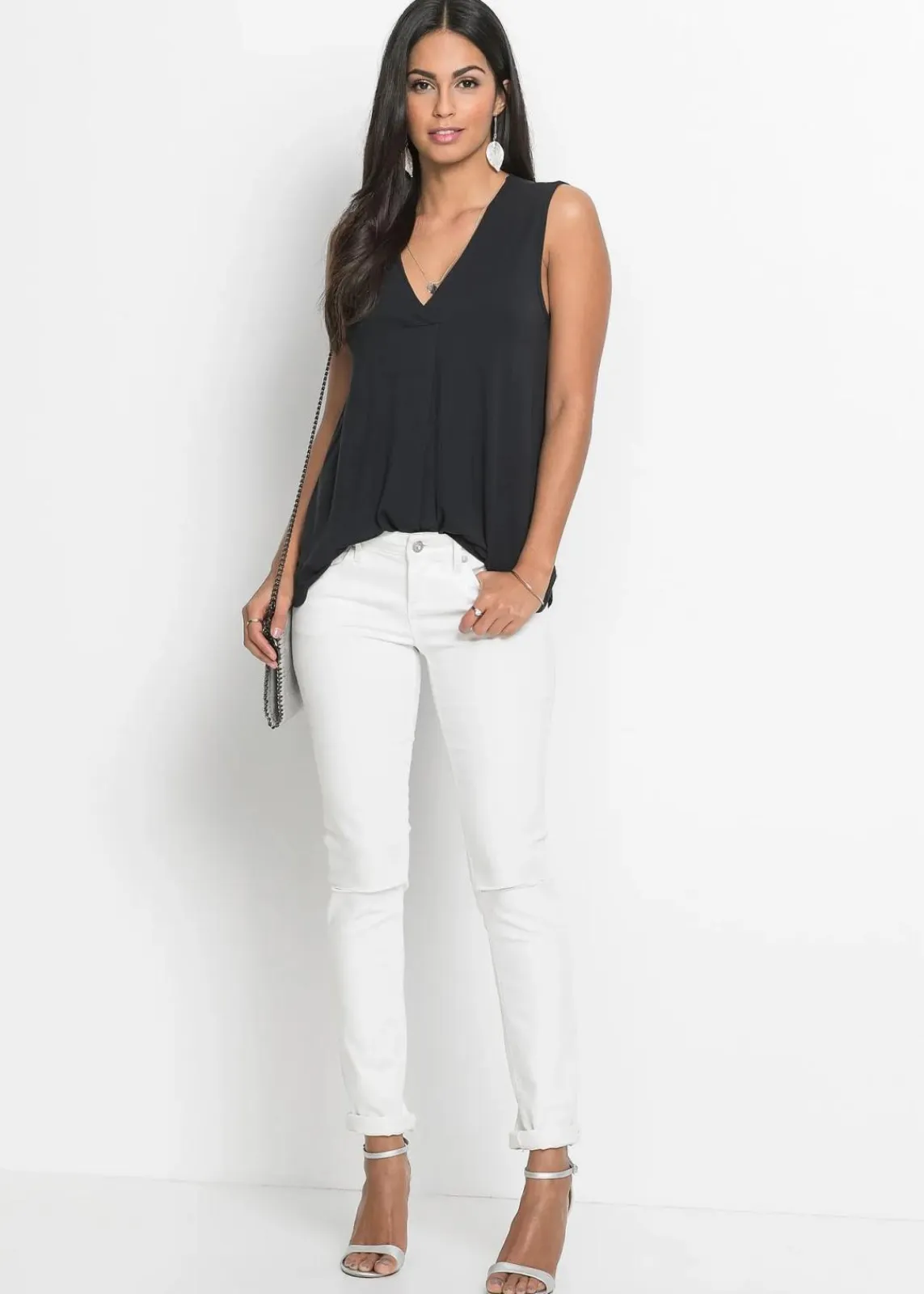 bonprix Nachhaltigere Materialien|Shirts & Tops^Top aus softem Viskose-Mix schwarz