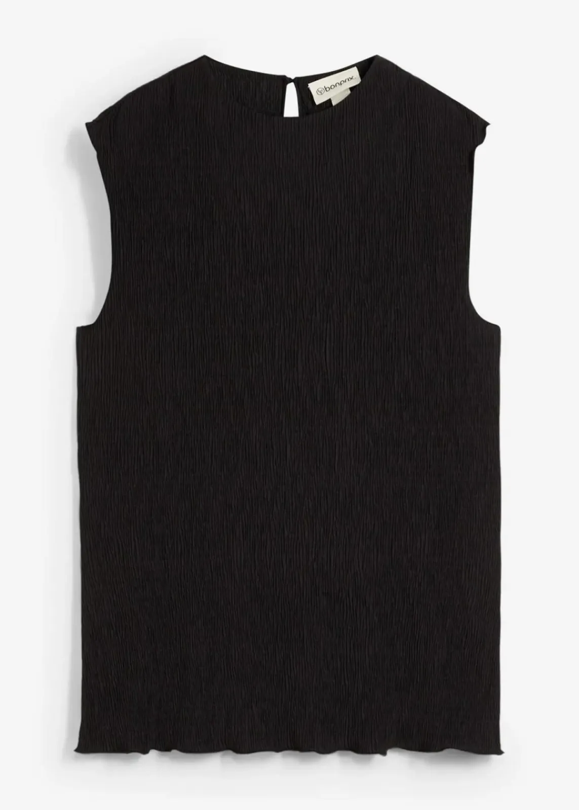bonprix Shirts & Tops^Top aus strukturiertem Crinkle schwarz