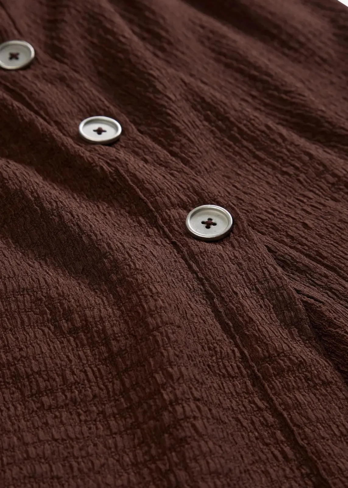 bonprix Shirts & Tops^Top aus strukturiertem Crêpe terrabraun