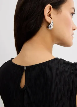bonprix Shirts & Tops^Top aus strukturiertem Crinkle schwarz
