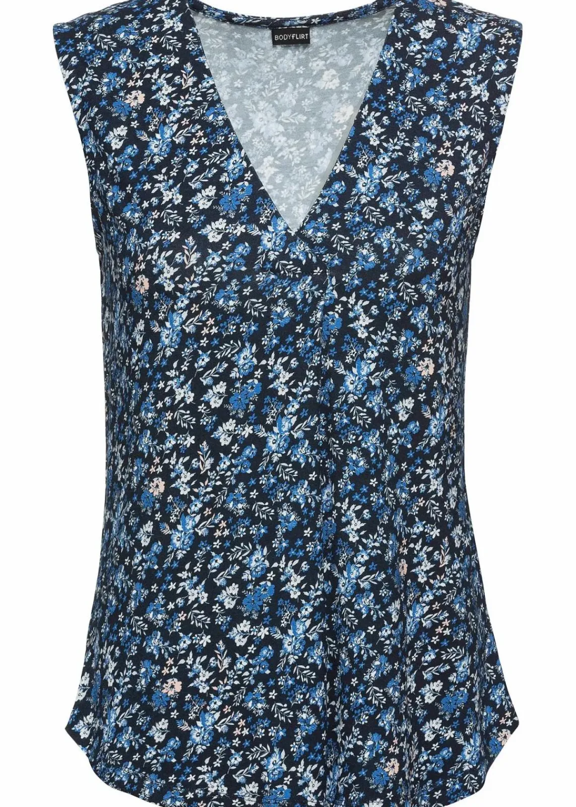 bonprix Shirts & Tops|Nachhaltigere Materialien^Top aus Viskose-Mix blau geblümt