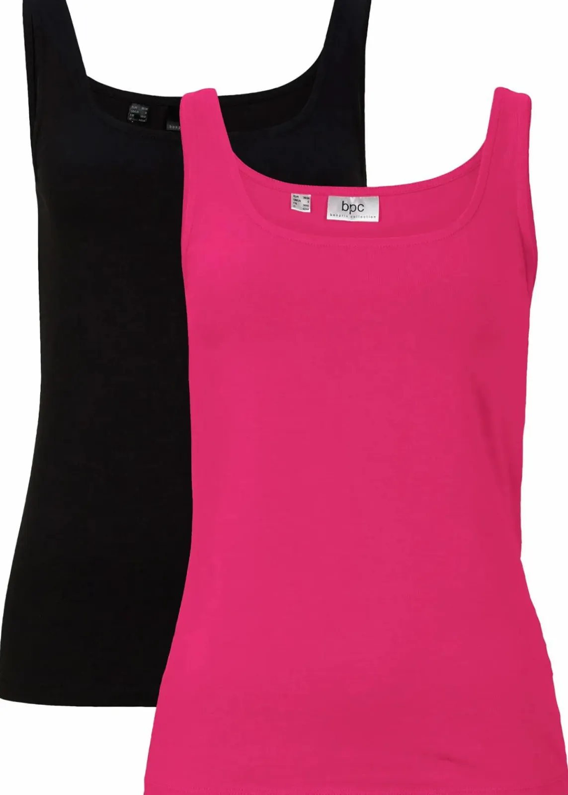 bonprix Bekleidung·Röcke|Basics^Top (2er Pack) hibiskuspink + schwarz