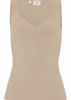bonprix Bekleidung·Röcke|Basics^Top mit herzförmigem Ausschnitt taupe