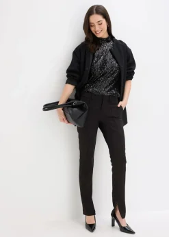 bonprix Shirts & Tops^Top mit Pailletten schwarz
