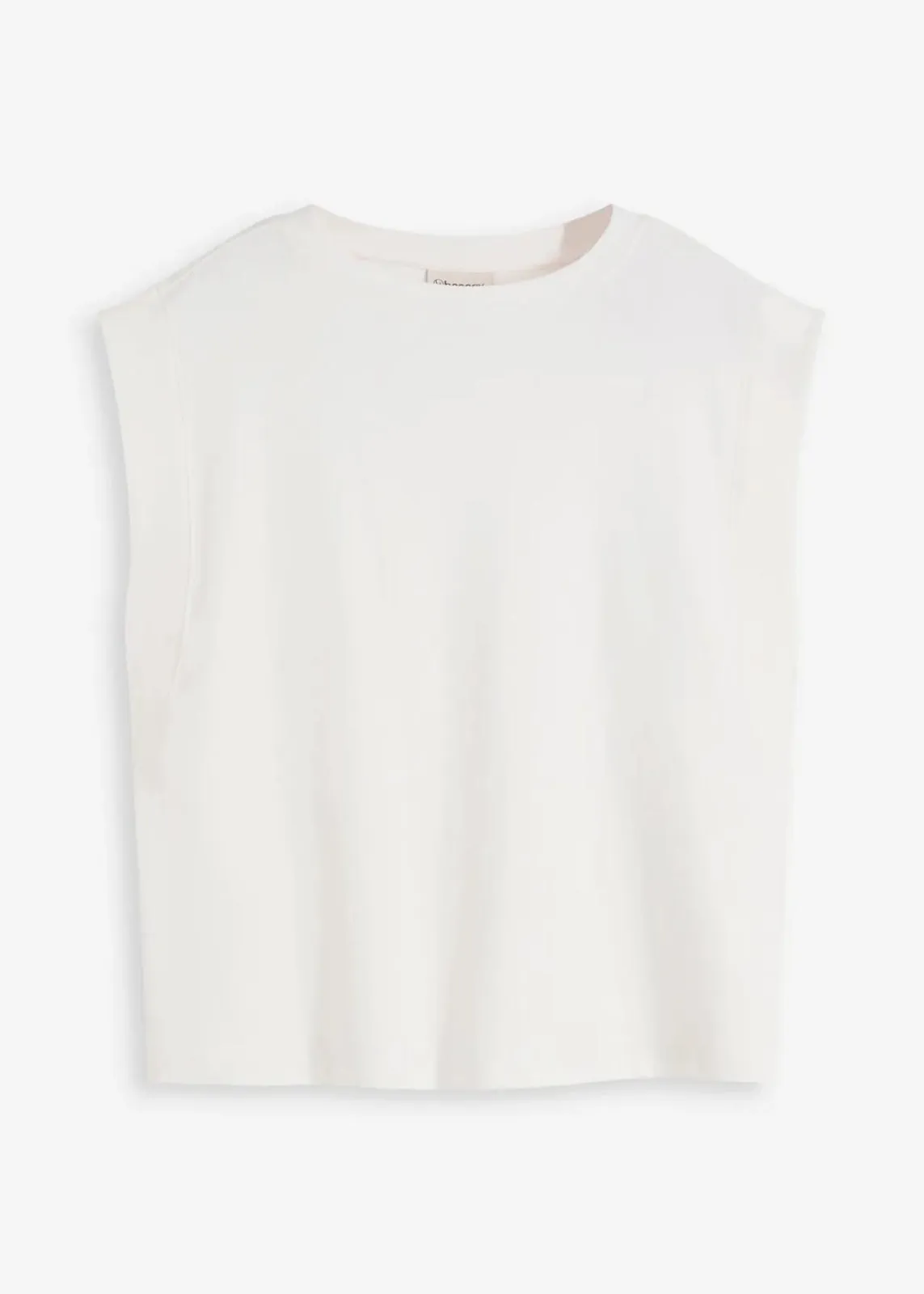 bonprix Shirts & Tops^Top mit Ripp-Einsatz am Ärmel wollweiß