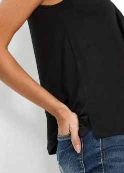 bonprix Shirts & Tops^Top mit Schluppe schwarz