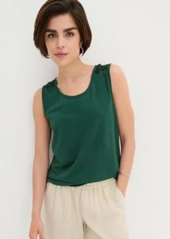 bonprix Shirts & Tops^Top mit Spitze dunkelgrün