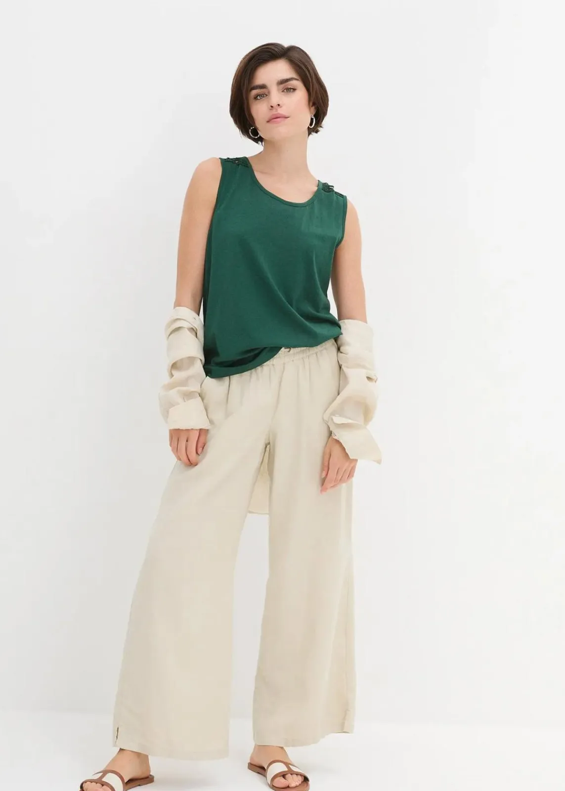 bonprix Shirts & Tops^Top mit Spitze dunkelgrün