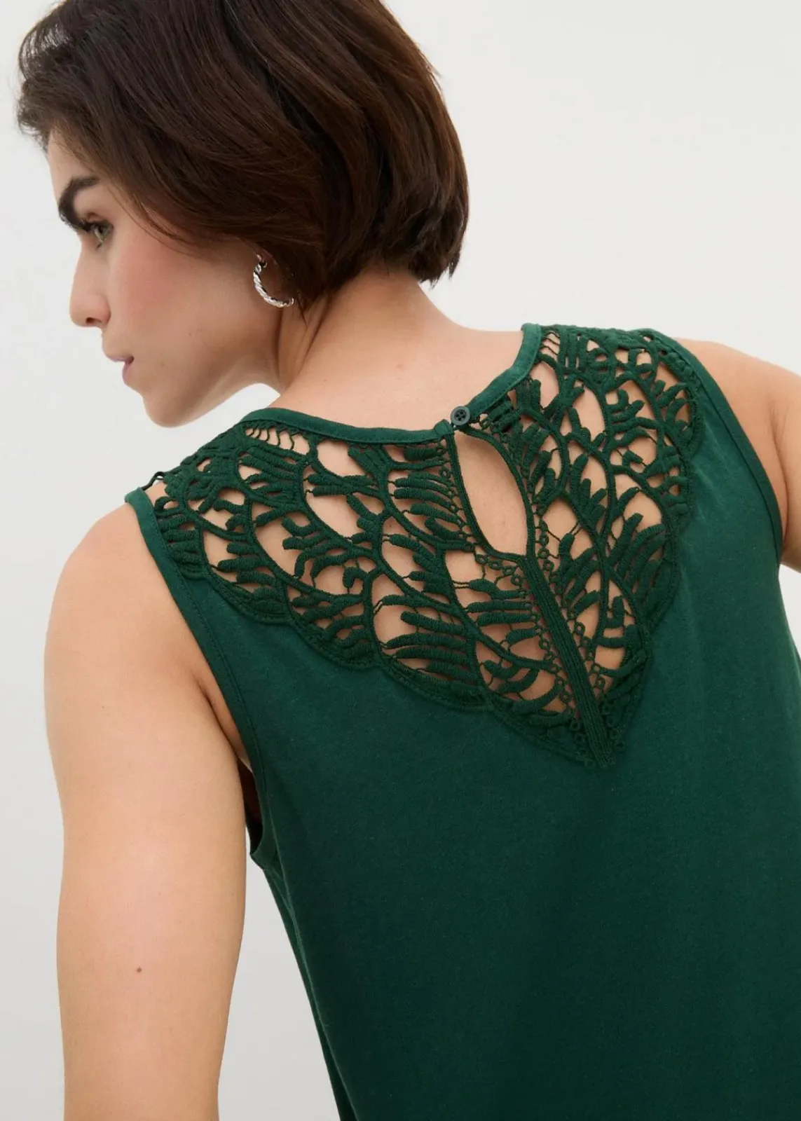 bonprix Shirts & Tops^Top mit Spitze dunkelgrün