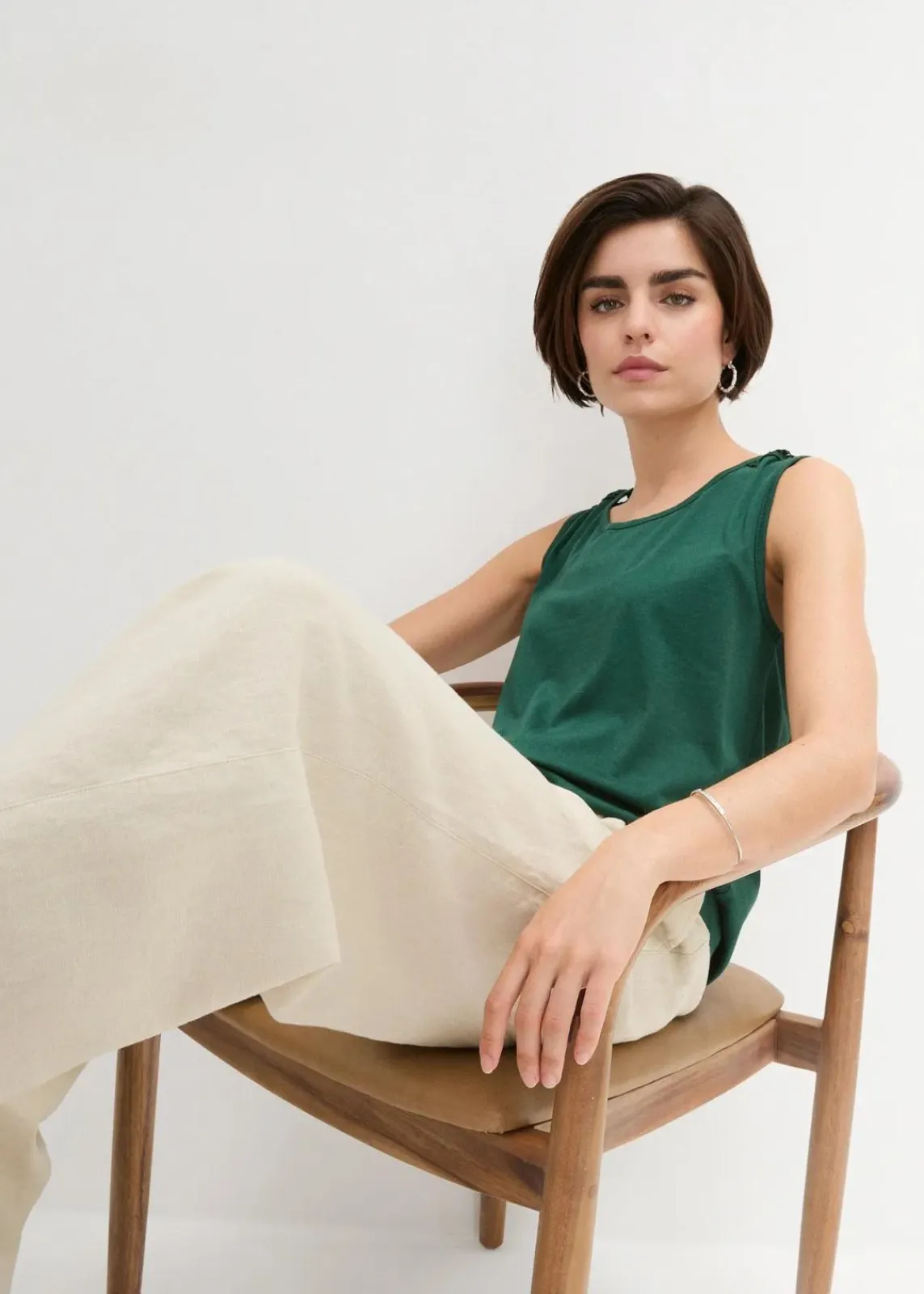 bonprix Shirts & Tops^Top mit Spitze dunkelgrün