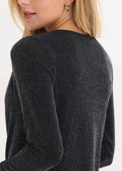bonprix Shirts & Tops^Top mit Wasserfallausschnitt schwarz