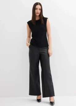 bonprix Shirts & Tops^Top mit Zierschnalle aus Crepe schwarz