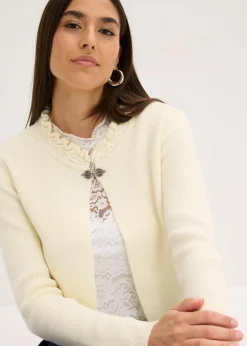 bonprix Bekleidung·Jeans|Pullover & Strickjacken^Trachten-Strickjacke cremeweiß